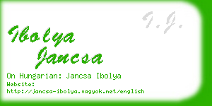 ibolya jancsa business card